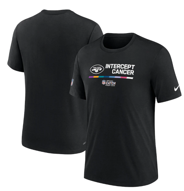 Men's New York Jets 2022 Black Crucial Catch Performance T-Shirt
